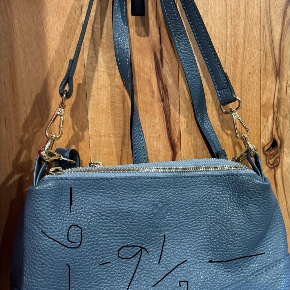 Vera Pelle Gray Leather Women's Bag - Picture 3 of 3